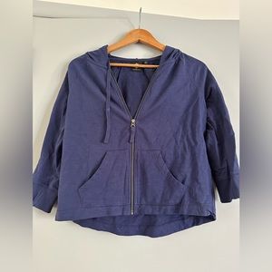 Amber sun 100% cotton hooded sweatshirt with front pockets zipper